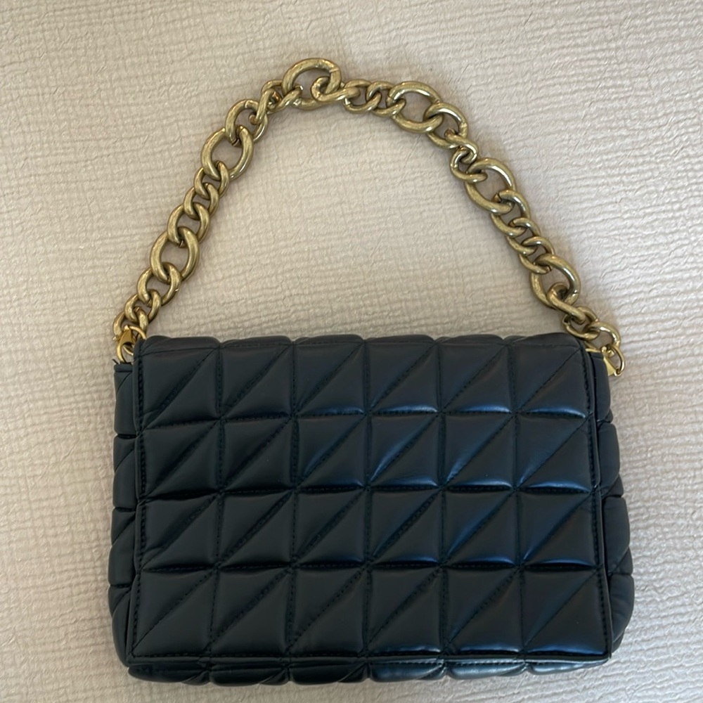 Black Zara Oversized Quilted Bag